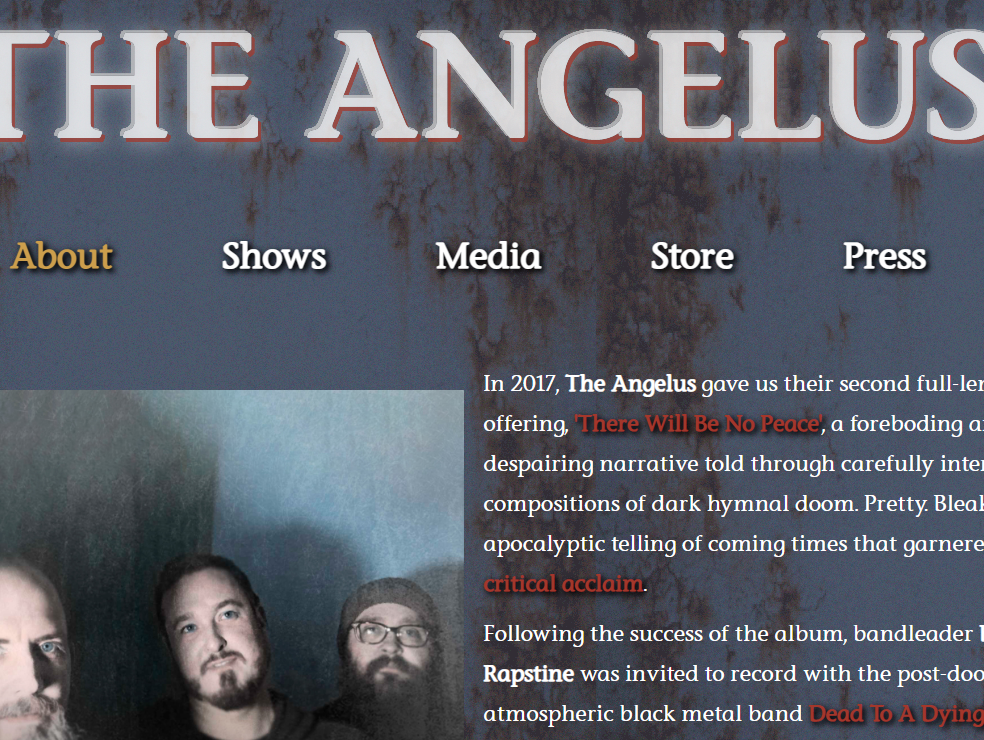 Image of The Angelus website.