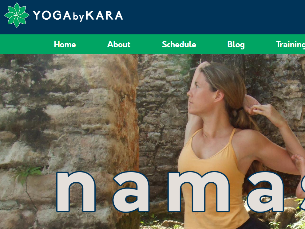 Image of Yoga by Kara website.